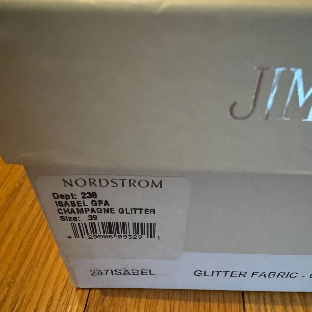 Jimmy Choo Silver Isabel Peep Toe Heels - Picture 7 of 7